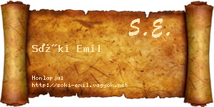 Sóki Emil névjegykártya