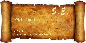 Sóki Emil névjegykártya